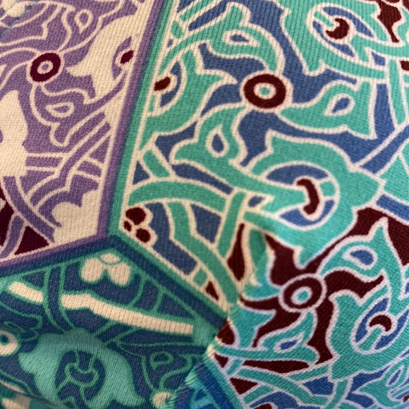 American Eagle Blue Multi Floral Ruffle Bikini Set SZ S - Picture 2 of 9